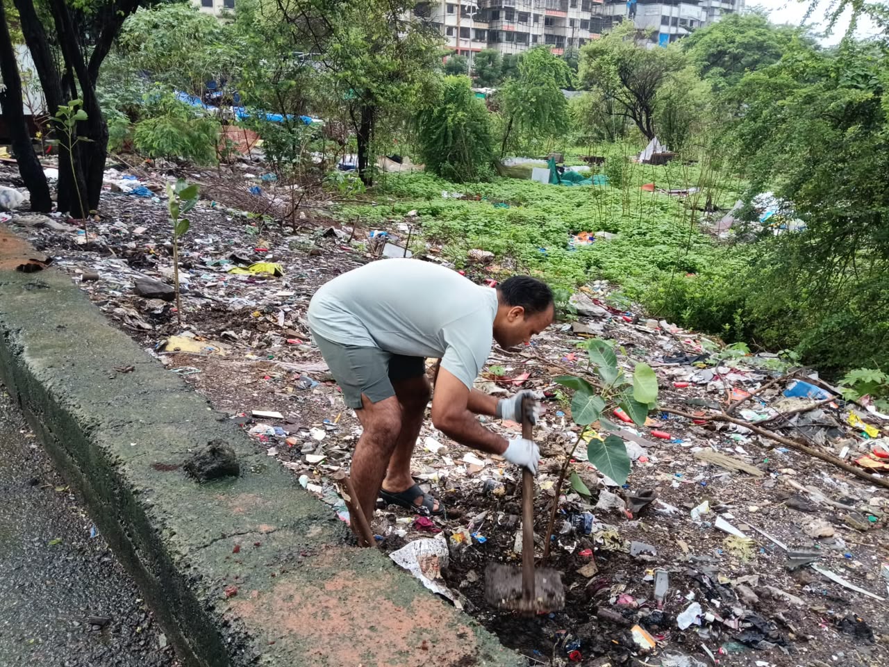 Tree Plantation at Garbage Dumping Site - Sector 35, Kamothe (July 2026)