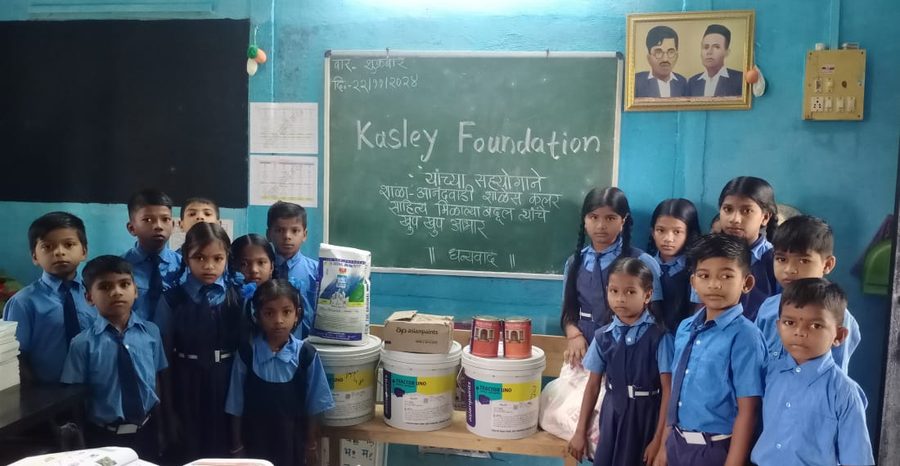 Painting Materials Donation - Anandwadi ZP School - Nov 2024